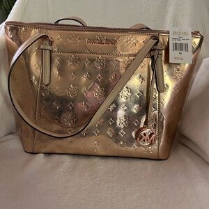 Michael Kors Gold Embossed Women's Bag